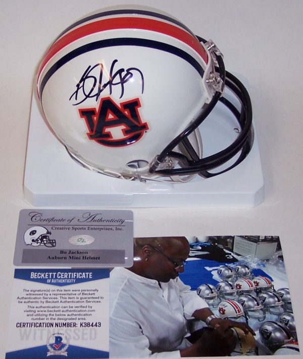 Bo Jackson Autographed Hand Signed Auburn Tigers Mini Helmet - BAS Beckett