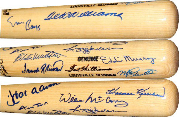 500 Home Run Autographed Louisville Slugger Bat