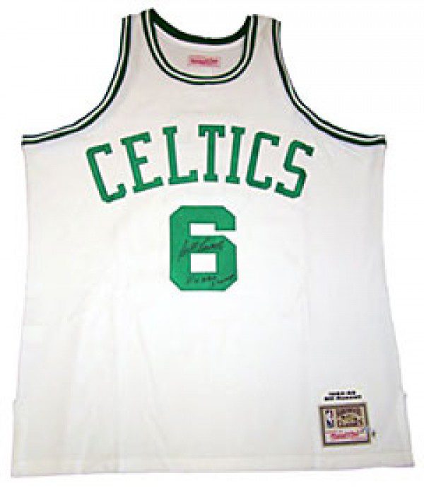 Bill Russell 11x NBA Champs Autographed / Signed Jersey Mitchell & Ness White Celtics Jersey